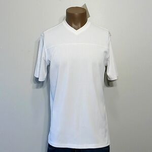 Comfortable & Fitting 1pc White V-neck short sleeves shirt by SMASH